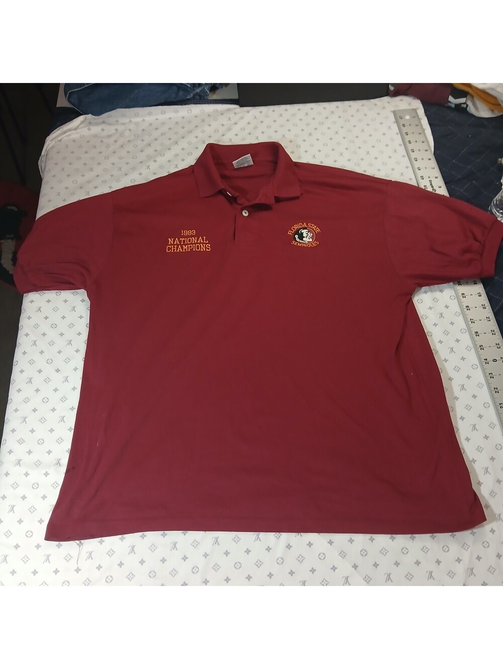 Vintage Florida State Seminoles 1993 National Champions Polo Thin Shirt XL
